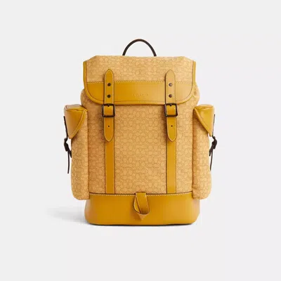 Coach Restored Hitch Backpack In Micro Signature Jacquard