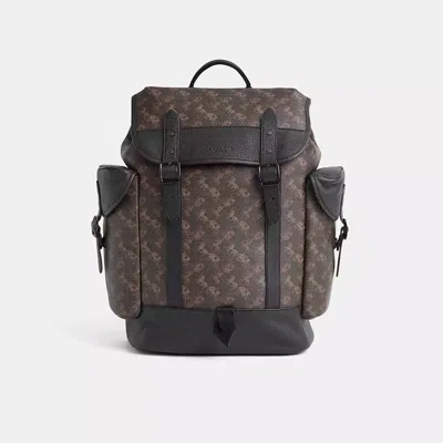 Coach Restored Hitch Backpack With Horse And Carriage Print In Black