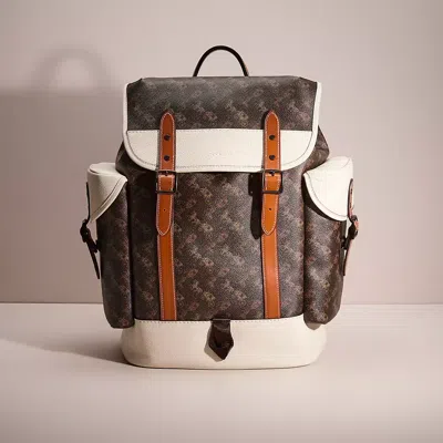 Coach Restored Hitch Backpack With Horse And Carriage Print In Brown