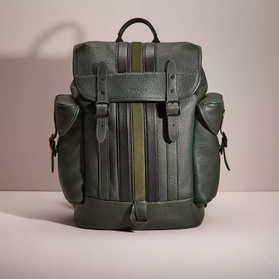 Coach Restored Hitch Backpack With Varsity Stripe In Gold