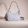 Coach Restored Hobo Crossbody With Signature Canvas In Grey Blue
