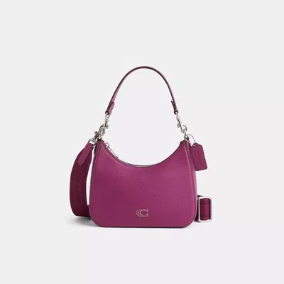 Coach Restored Hobo Crossbody With Signature Canvas In Purple