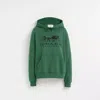 Coach Restored Horse And Carriage Hoodie In Organic Cotton In Dark Pine