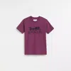 Coach Restored Horse And Carriage T Shirt In Organic Cotton In Deep Berry