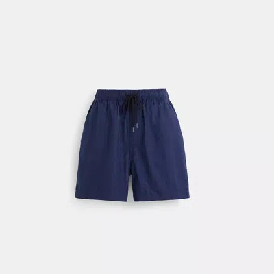 Coach Restored Jacquard Woven Shorts In Blue