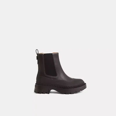 Pre-owned Coach Restored Jayla Bootie In Black