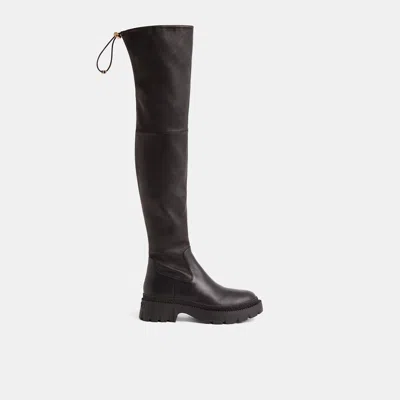 Pre-owned Coach Restored Jolie Boot In Black
