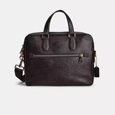 Coach Restored Kennedy Brief In Silver/black