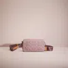 Coach Restored Kira Crossbody In Signature Denim In Silver/pale Purple