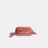 Coach Restored Kira Crossbody In Upwoven Leather In Pewter/rouge Multi