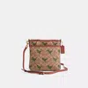 Coach Restored Kitt Messenger Crossbody Bag In Signature Canvas With Rexy Print In Brass/khaki/rust