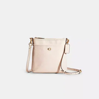 Coach Restored Kitt Messenger Crossbody In Brass/chalk