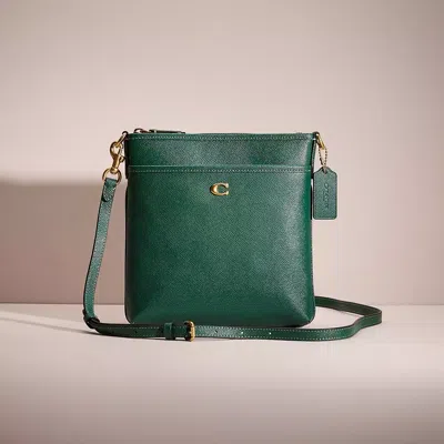 Coach Restored Kitt Messenger Crossbody In Brass/dark Pine