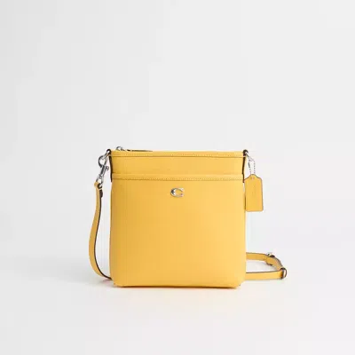 Coach Restored Kitt Messenger Crossbody In Brass/yellow Gold