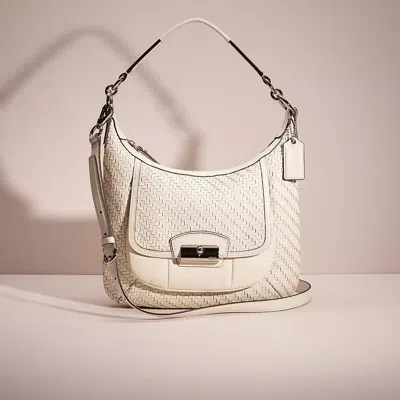 Coach Restored Kristin Woven Leather Hobo In Neutral
