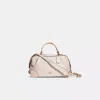 Coach Restored Lane Satchel In Gold/chalk