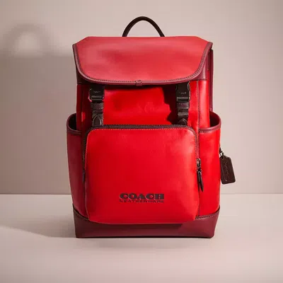 Coach Restored League Flap Backpack In Colorblock
