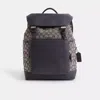 Coach Restored League Flap Backpack In Signature Jacquard