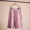 Coach Restored Leather Culottes In Evening Rose