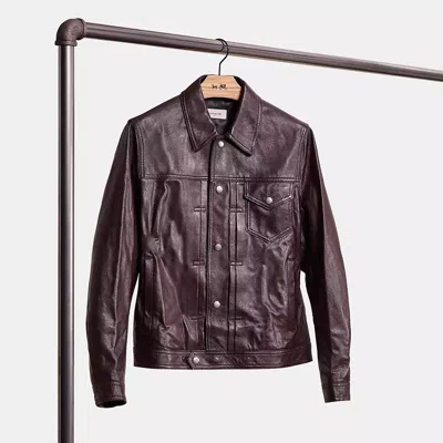 Coach Restored Leather Trucker In Brown