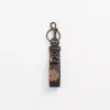 Coach Restored Loop Bag Charm With Floral Print In Pewter/multi