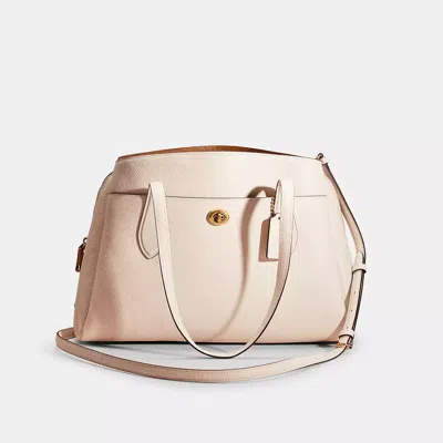 Coach Restored Lora Carryall In Brass/chalk
