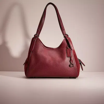 Coach Restored Lori Shoulder Bag In Pewter/cardinal