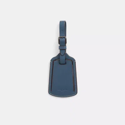 Coach Restored Luggage Tag In Denim