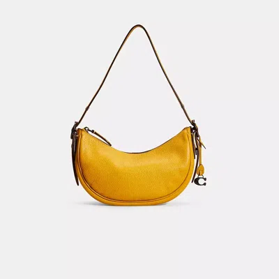 Coach Restored Luna Shoulder Bag In Pewter/flax