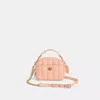 Coach Restored Lunchbox Top Handle Bag With Quilting In Brass/faded Blush
