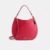 Coach Restored Mae Hobo In Silver/true Red