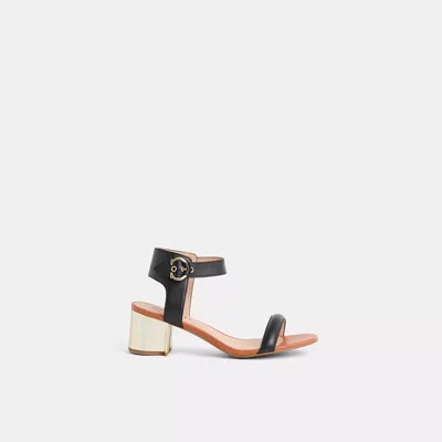Coach Restored Marci Sandal In Black