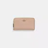 Coach Restored Medium Zip Around Wallet In Brass/taupe
