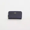 Coach Restored Medium Zip Around Wallet In Light Gold/navy