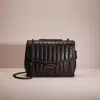 Coach Restored Melody Shoulder Bag 29 With Quilting In Pewter/black