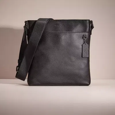 Coach Restored Metropolitan Slim Messenger In Black