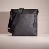 Coach Restored Metropolitan Slim Messenger In Colorblock In Gunmetal/midnight Navy/black