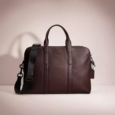 Coach Restored Metropolitan Soft Brief In Colorblock In Brown