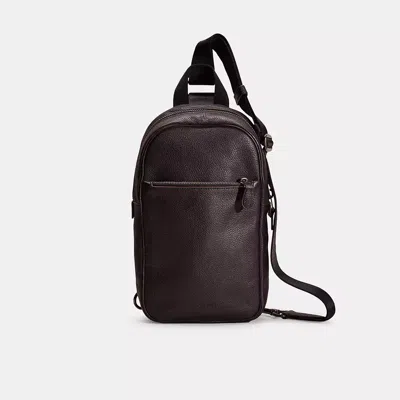 Coach Restored Metropolitan Soft Pack In Gunmetal/black