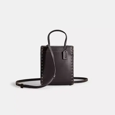 Coach Restored Mini Cashin Tote With Crystal Rivets In Multi