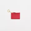 Coach Restored Mini Skinny Id Case In Brass/electric Red