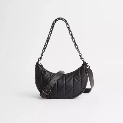 Coach Restored Mira Shoulder Bag With Pillow Quilting In Pewter/black