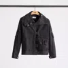 Coach Restored Multi Tab Denim Jacket In Black