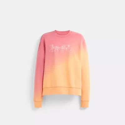 Coach Restored Ombre Horse And Carriage Crewneck In Multi