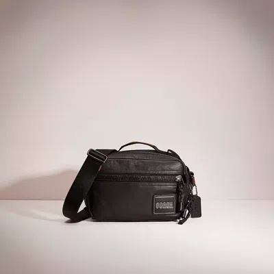 Coach Restored Pacer Top Handle Crossbody With  Patch In Black Copper/black