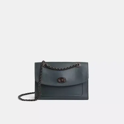 Coach Restored Parker Bag In Pewter/pine Green