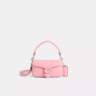 Coach Restored Pillow Tabby Shoulder Bag 18 In Silver/flower Pink