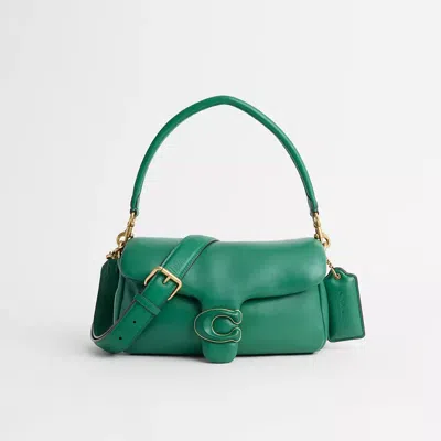 Coach Restored Pillow Tabby Shoulder Bag 26 In Brass/green