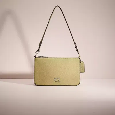 Coach Restored Pouch Bag With Signature Canvas In Moss