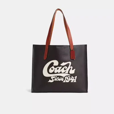 Coach Restored Relay Tote Bag With  Graphic In Black